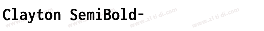 Clayton SemiBold字体转换